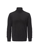 Herren-Rollkragenkaschmirpullover schwarz