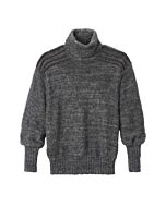 Alpaka-Pullover, handgestrickt grau